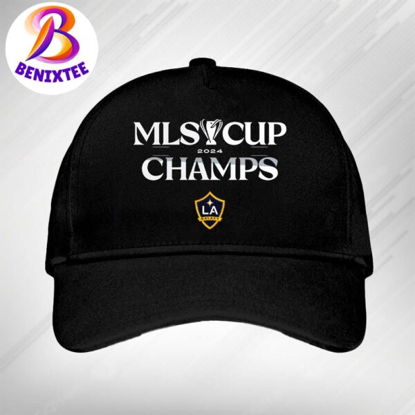 LA Galaxy 2024 MLS Cup Champions Standard Whistle  Black Snapback Hat Classic Cap