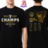 LA Galaxy 2024 MLS Cup Champions Custom Name And Number Two Sides Print  Navy T-Shirt