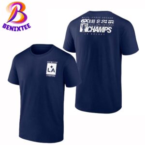 LA Galaxy 6x Six-Time MLS Cup Champions Banner Years Navy Two Sides Print Unisex T-Shirt