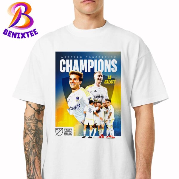 LA Galaxy Are Western Conference Champions MLS 2024 Cup Playoffs Unisex T-Shirt