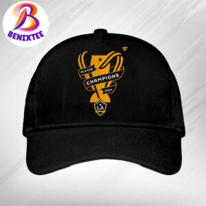 LA Galaxy Fanatics Black 2024 MLS Cup Champions Locker Room Classic Cap Snapback Hat