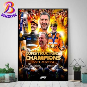 McLaren Clinch Their First Constructors Championship Of The 21st Century Home Decor Poster Canvas