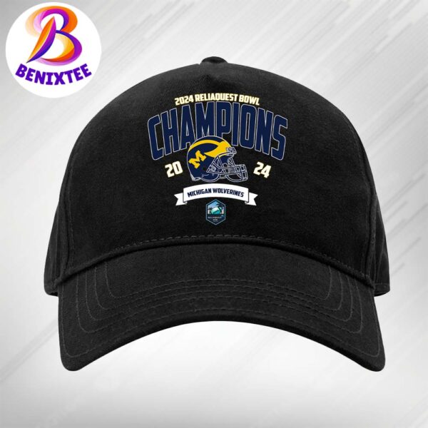 Michigan Wolverines Football Champions 2024 ReliaQuest Bowl NCAA College Football Classic Cap Snapback Hat