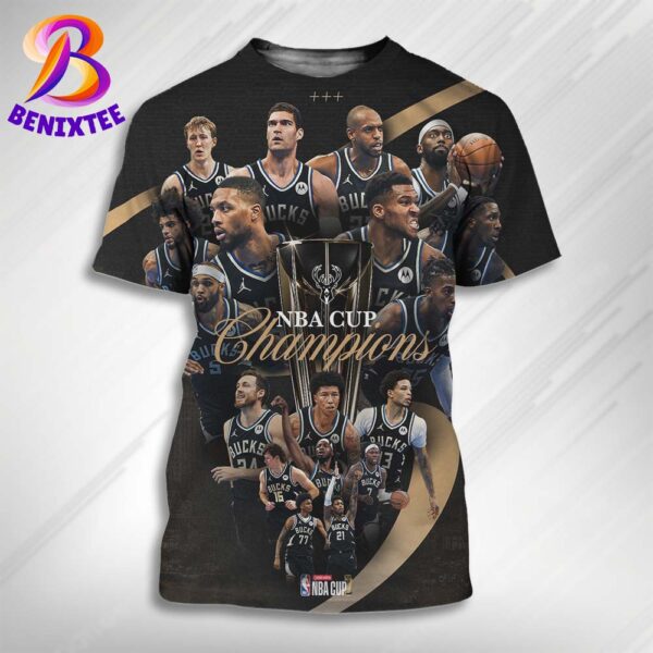 Milwaukee Bucks 2024 Emirates NBA Cup Champions Quest For The Cup Complete All Over Print Shirt