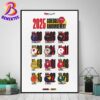 NCAA College Football 2025 Rutgers Scarlet Knights Football 2025 Season Schedule Home Decor Poster Canvas