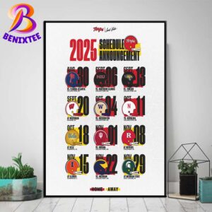 NCAA College Football 2025 Maryland Terrapins Football 2025 Season Schedule Home Decor Poster Canvas