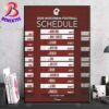 NCAA College Football Alabama Crimson Tide Football 2025 Season Schedule Home Decor Poster Canvas