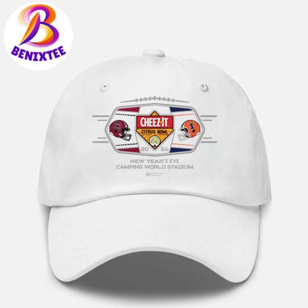 NCAA College Football Bowl 2024 Cheez-It Citrus Bowl Game South Carolina Gamecocks Vs Illinois Fighting Illini On December 31 2024 Hat Cap