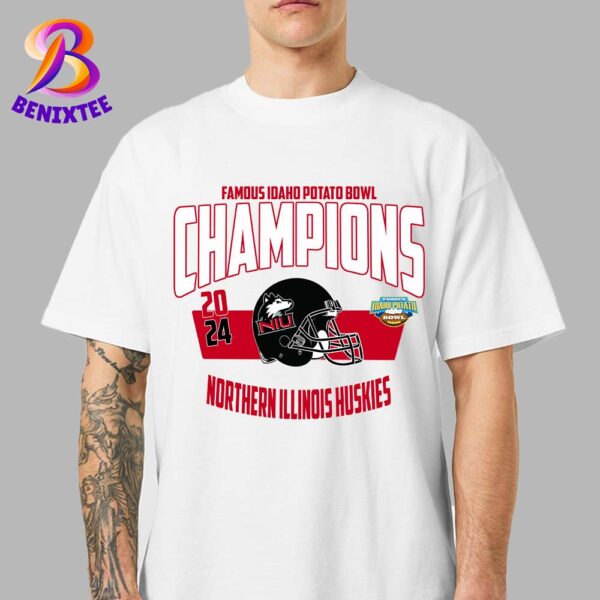 NCAA Northern Illinois Huskies 2024 Famous Idaho Potato Bowl Champions College Football Bowl Unisex T-Shirt