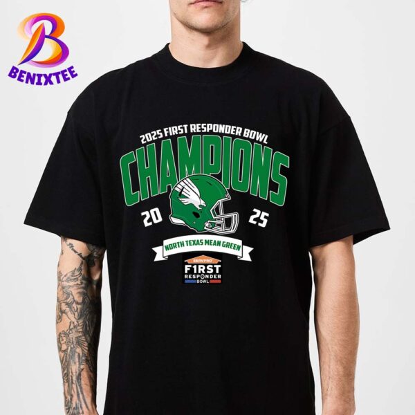 North Texas Mean Green Football Champions 2025 Servpro First Responder Bowl NCAA College Football Unisex T-Shirt