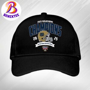 Notre Dame Fighting Irish Football Champions 2025 Allstate Sugar Bowl NCAA College Football Snapback Hat Classic Cap