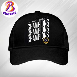 Official LA Galaxy 2024 MLS Western Conference Champions Snapback Hat Classic Cap