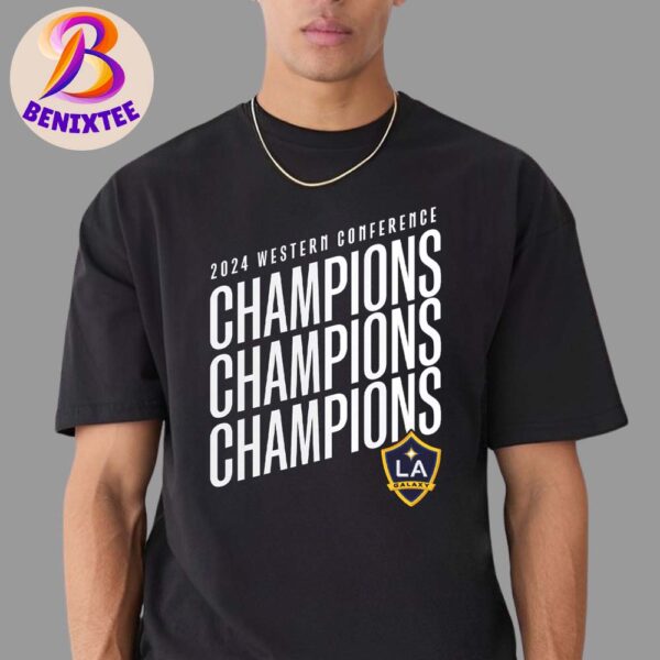 Official LA Galaxy 2024 MLS Western Conference Champions Vintage T-Shirt