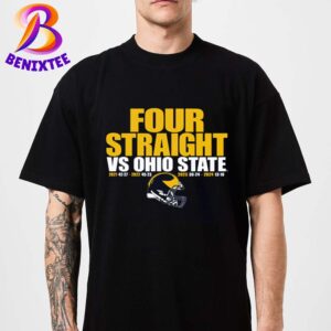 Official Michigan Wolverines Vs Ohio State Buckeyes 2024 Football Four Straight Wins Score Unisex T-Shirt