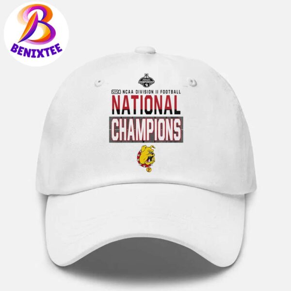 Official NCAA Ferris State Bulldogs Football National Champions 2024 Division II Football Snapback Hat Classic Cap