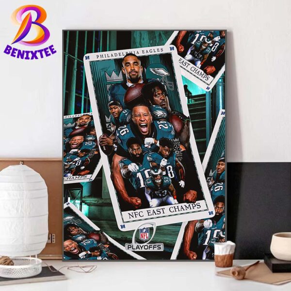 Official Philadelphia Eagles Are Your 2024 NFC East Division Champions NFL Home Decor Poster Canvas