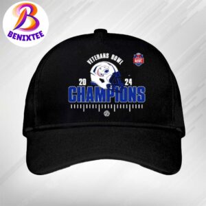 Official South Alabama Jaguars Football 2024 Champions IS4S Salute To Veterans Bowl Snapback Hat Classic Cap