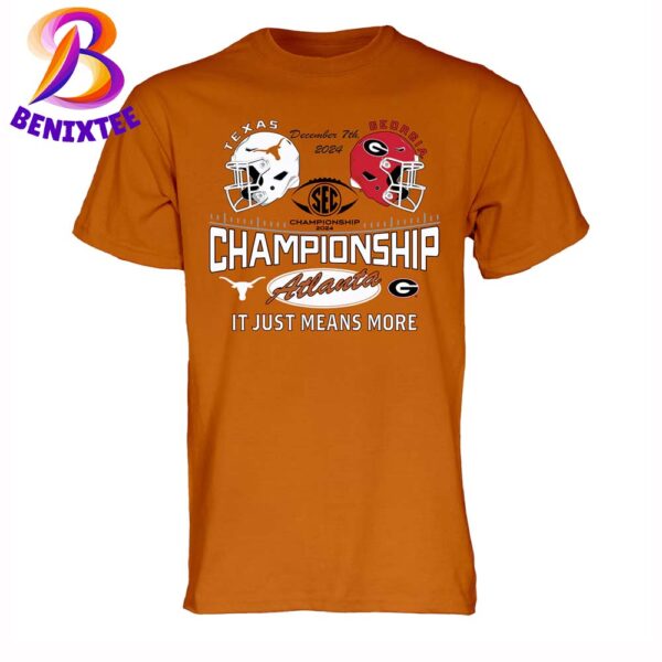 Official Texas Longhorns Vs Georgia Football SEC Championship Game Bound On December 7th 2024 Unisex T-Shirt