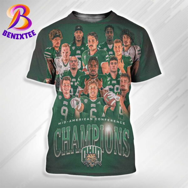 Ohio Bobcats Named To 2024 Mid-American Conference Champions All Over Print Shirt