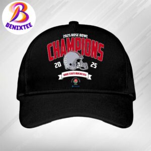 Ohio State Buckeyes Football Champions 2025 Rose Bowl Presented By Prudential NCAA College Football Snapback Hat Classic Cap