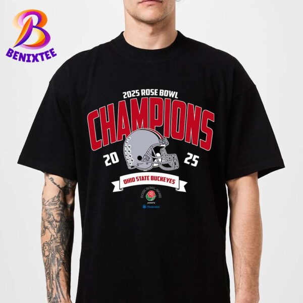 Ohio State Buckeyes Football Champions 2025 Rose Bowl Presented By Prudential NCAA College Football Unisex T-Shirt