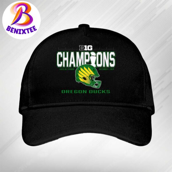 Oregon Ducks 2024 Big Ten Football Conference Champions Locker Room Classic Cap Snapback Hat