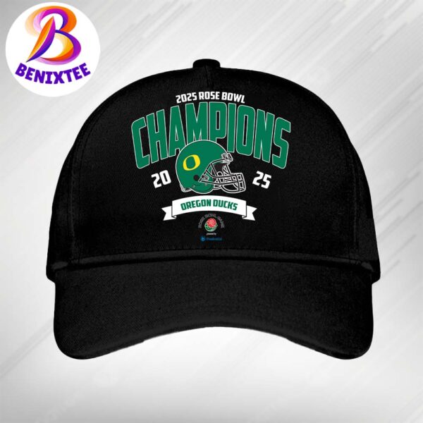 Oregon Ducks Football Champions 2025 Rose Bowl Presented By Prudential NCAA College Football Classic Cap Snapback Hat