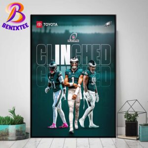 Philadelphia Eagles NFL Playoffs 2024 Officially Clinched Their Spot Wall Decor Poster Canvas