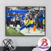 Jordan Addison Minnesota Vikings Week 14 Flexing Celebration Vs Atlanta Falcons 2024 Home Decor Poster Canvas