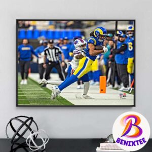 Puka Nacua From Los Angeles Rams Week 14 Toe Tap Sideline Catch Vs Buffalo Bills 2024 Home Decor Poster Canvas