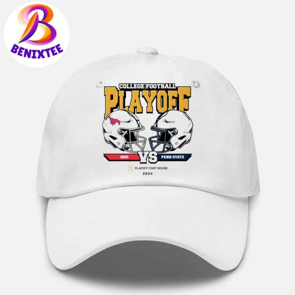 SMU Mustangs Vs Penn State Nittany Lions Matchup Playoff First Round 2024 College Football Playoff 2025 Snapback Hat Classic Cap