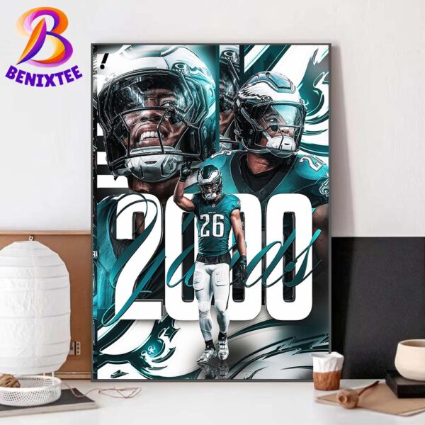 Saquon Barkley Becomes Just The 9th Player In NFL History To Rush For 2000 Yards In A Season Poster Canvas