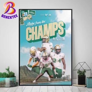 South Florida Bulls Football Are 2024 Hawaii Bowl Champions Home Decor Poster Canvas