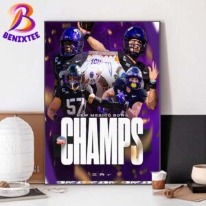 TCU Horned Frogs Football Champions 2024 Isleta New Mexico Bowl NCAA College Football Home Decor Poster Canvas