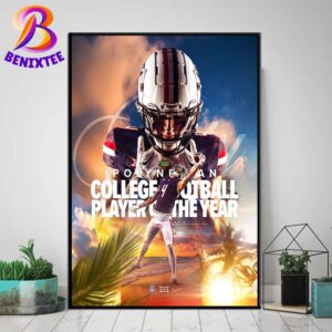 Tetairoa McMillan Has Been Named The Polynesian College Football Player Of The Year 2024 Home Decor Poster Canvas