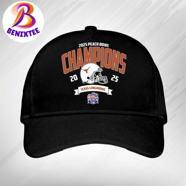 Texas Longhorns Football Champions 2025 Chick-fil-A Peach Bowl NCAA College Football Snapback Hat Classic Cap