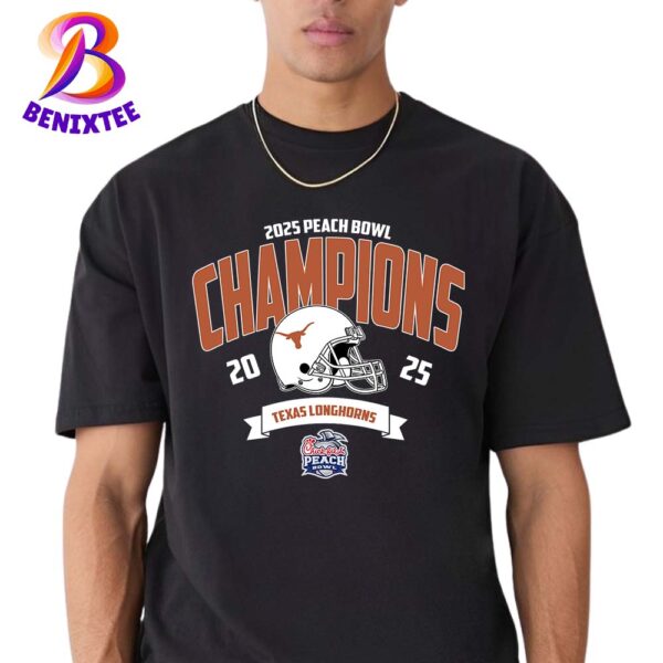 Texas Longhorns Football Champions 2025 Chick-fil-A Peach Bowl NCAA College Football Unisex T-Shirt