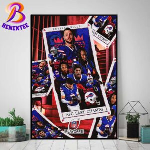 The Buffalo Bills Are Kings Of The AFC East Champs 2024 NFL Playoffs Home Decor Poster Canvas