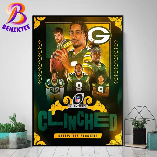 The Green Bay Packers Are Headed To The Clinched NFL Playoffs 2024 Home Decor Poster Canvas