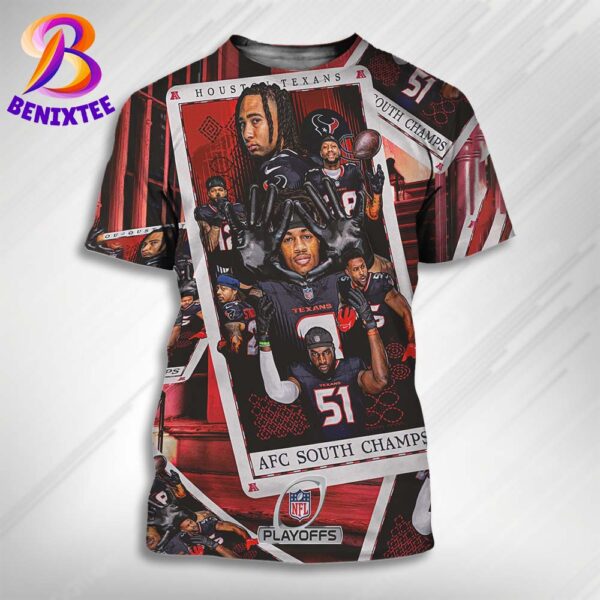 The Houston Texans Are AFC South Division Champions 2024 NFL Playoffs All Over Print Shirt