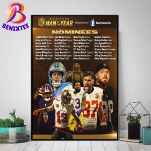 The Walter Payton NFL Man Of The Year Award Announce The 32 Nominees Home Decor Poster Canvas