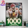 Travis Kelce Record 77th Career Receiving Touchdown In Kansas City Chiefs History Home Decor Poster Canvas