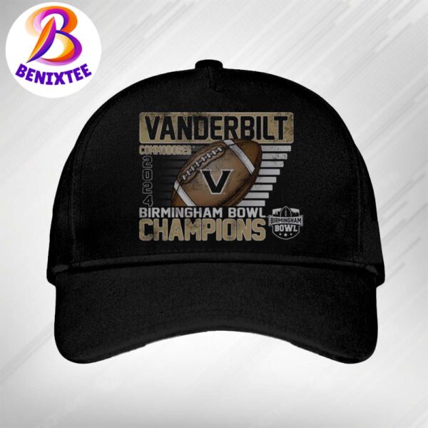 Vanderbilt Commodores Champions 2024 Birmingham Bowl NCAA College Football Snapback Hat Classic Cap