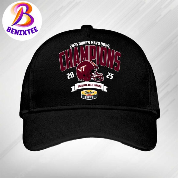 Virginia Tech Hokies Football Champions 2025 Dukes Mayo Bowl NCAA College Football Snapback Hat Classic Cap