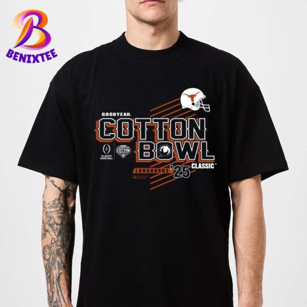 2025 Goodyear Cotton Bowl Classic Texas Longhorns NCAA College Football Playoff Semifinal Vintage T-Shirt