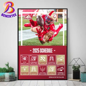 Birmingham Stallions Football 2025 Schedule List Regular Season Home Decor Poster Canvas