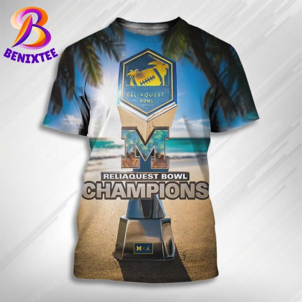 Congrats Michigan Wolverines Football Champions 2024 ReliaQuest Bowl NCAA College Football All Over Print Shirt