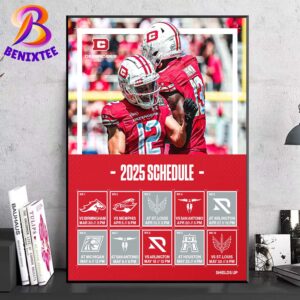 DC Defenders Football 2025 Schedule List Regular Season Home Decor Poster Canvas