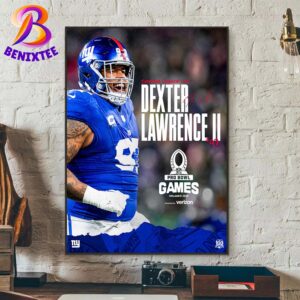 Dexter Lawrence Back-To-Back-To-Back Pro Bowl Game Orlando 2025 Home Decor Poster Canvas