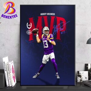 Garrett Nussmeier From LSU Tigers Football Named The MVP Of The 2024 Texas Bowl Champions Home Decor Poster Canvas